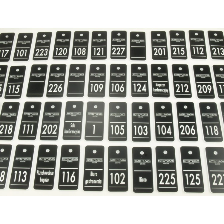 Keychains for school - TROGIR black - 70x30mm