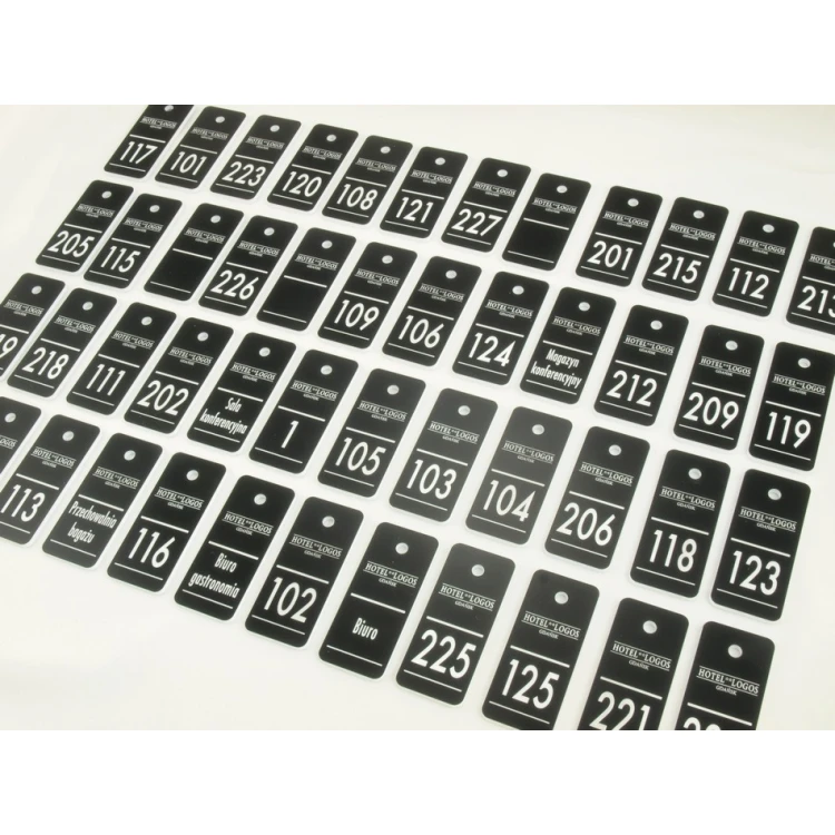 Keychains for school - TROGIR black - 70x30mm