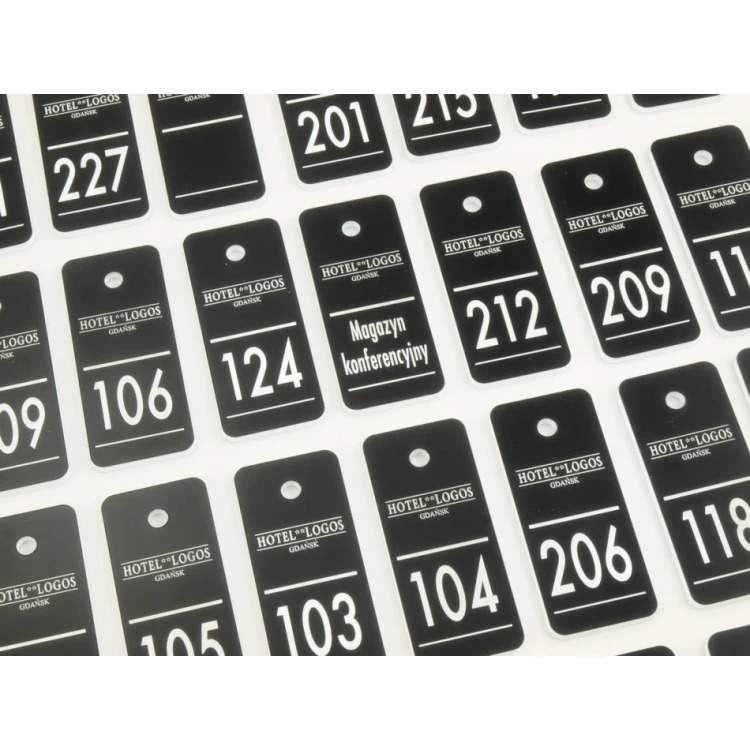 Keychains for school - TROGIR black - 70x30mm