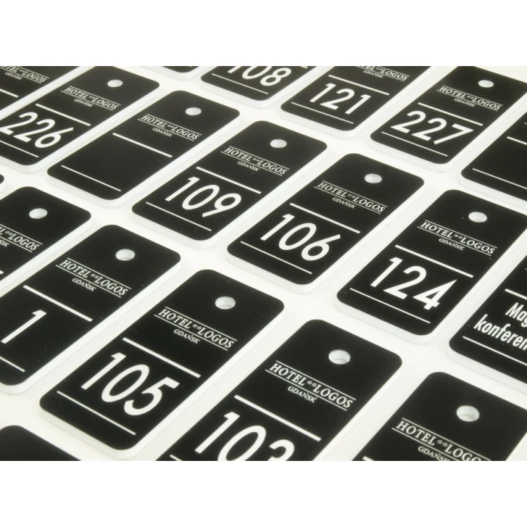 Keychains for school - TROGIR black - 70x30mm
