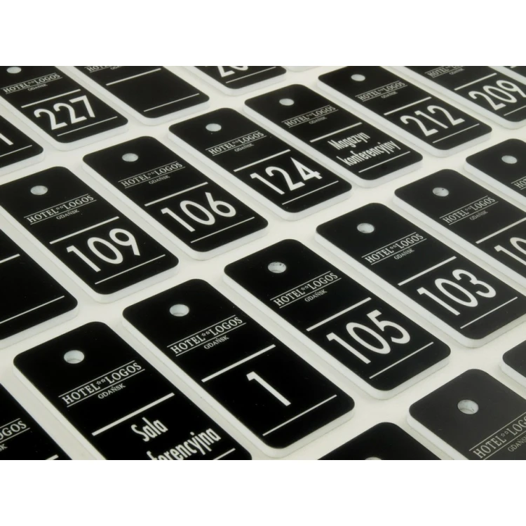 Keychains for school - TROGIR black - 70x30mm
