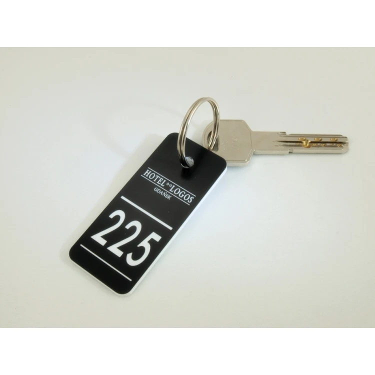 Keychains for school - TROGIR black - 70x30mm