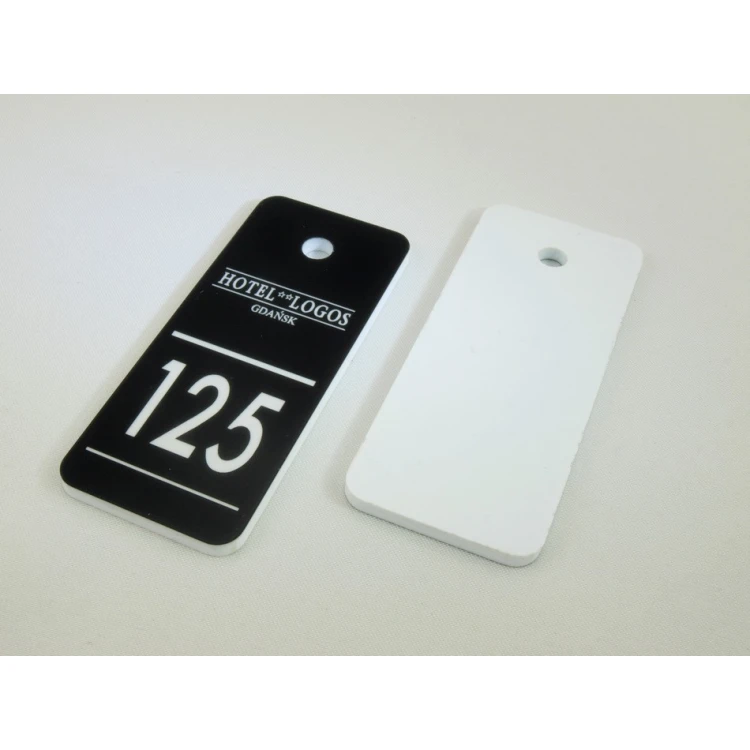 Keychains for school - TROGIR black - 70x30mm