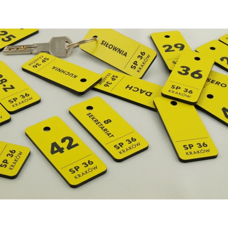 Keychains for School - TROGIR - Various Colors - 70x30mm