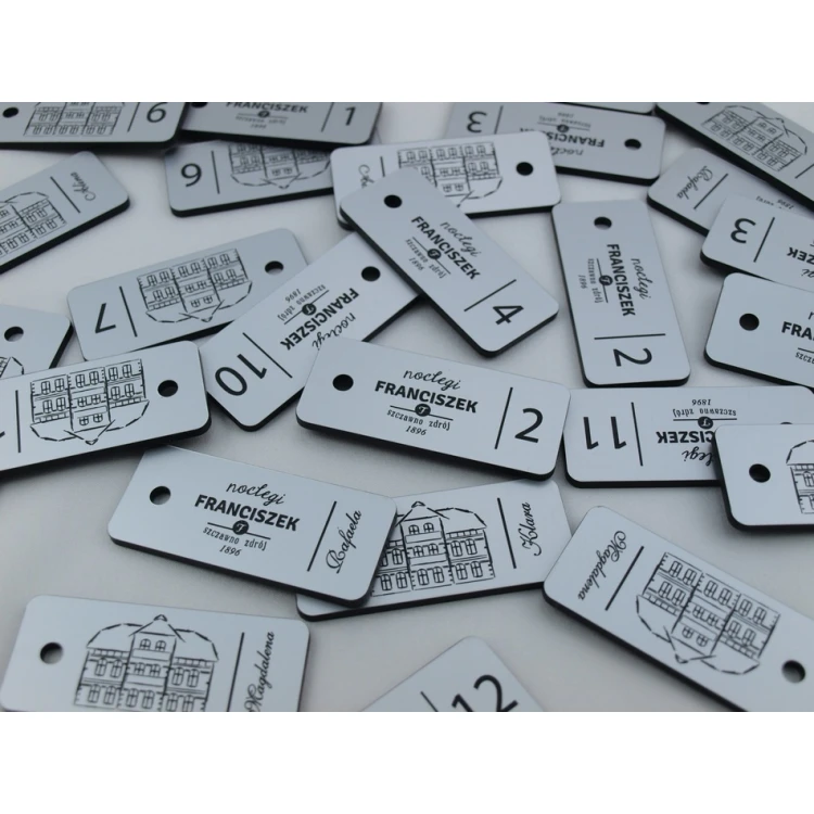 Keychains - TROGIR Matte Silver - 70x30mm
