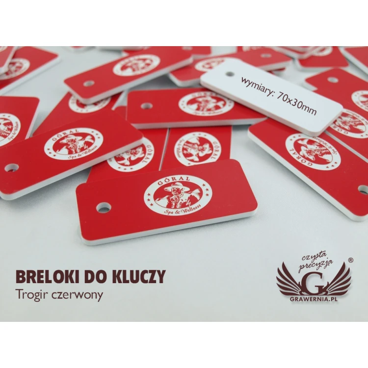 Keychains - TROGIR Red - 70x30mm