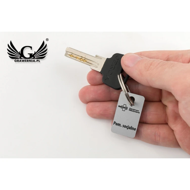 Keychains - TROGIR MINI matte silver - 20x35mm - BRL025