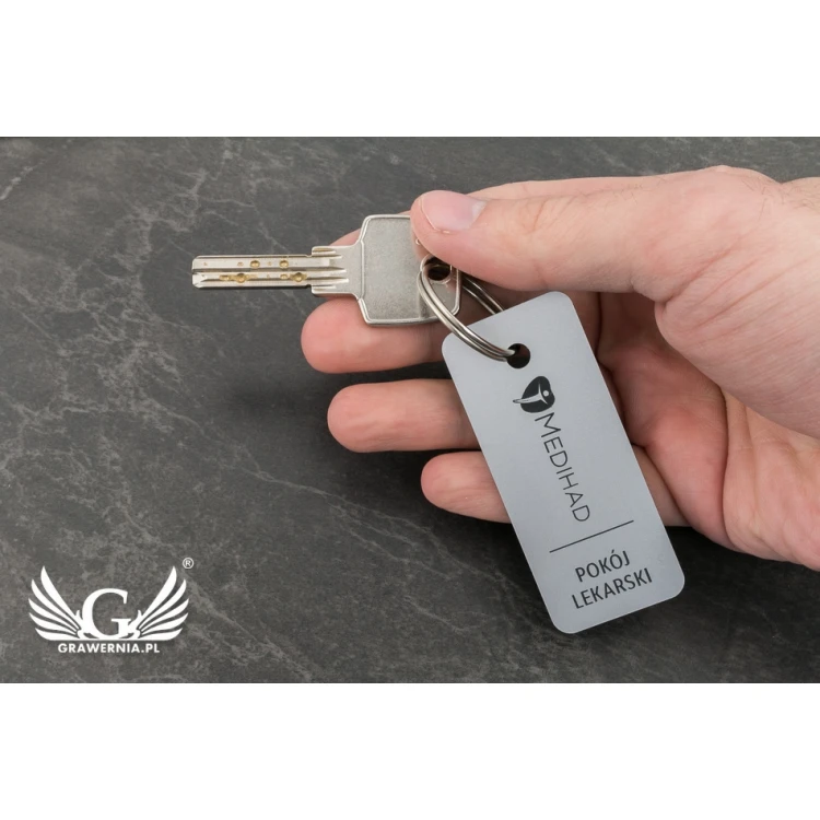 Keychains - TROGIR Matte Silver - 70x30mm
