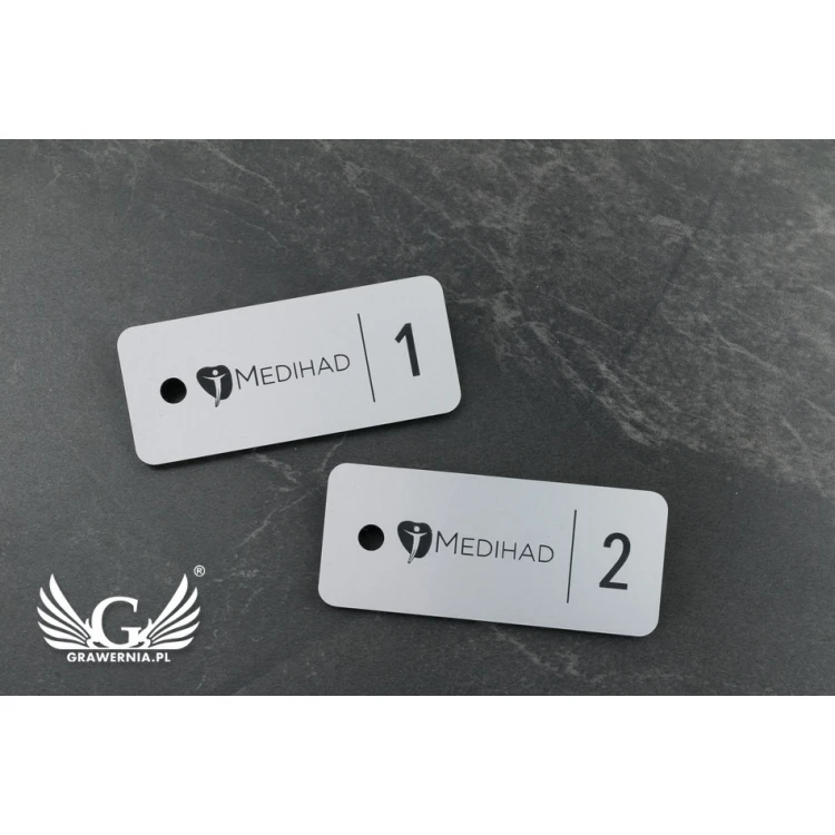 Keychains - TROGIR Matte Silver - 70x30mm