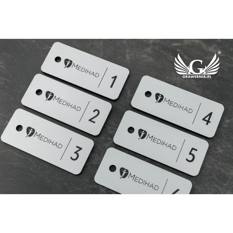 Keychains - TROGIR Matte Silver - 70x30mm