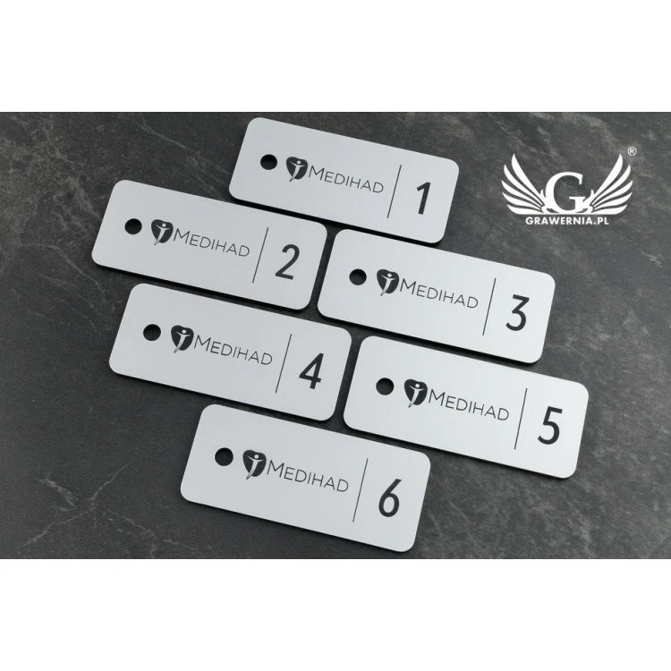 Keychains - TROGIR Matte Silver - 70x30mm