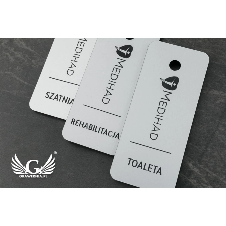 Keychains - TROGIR Matte Silver - 70x30mm