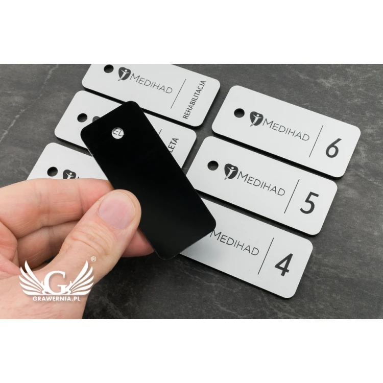 Keychains - TROGIR Matte Silver - 70x30mm