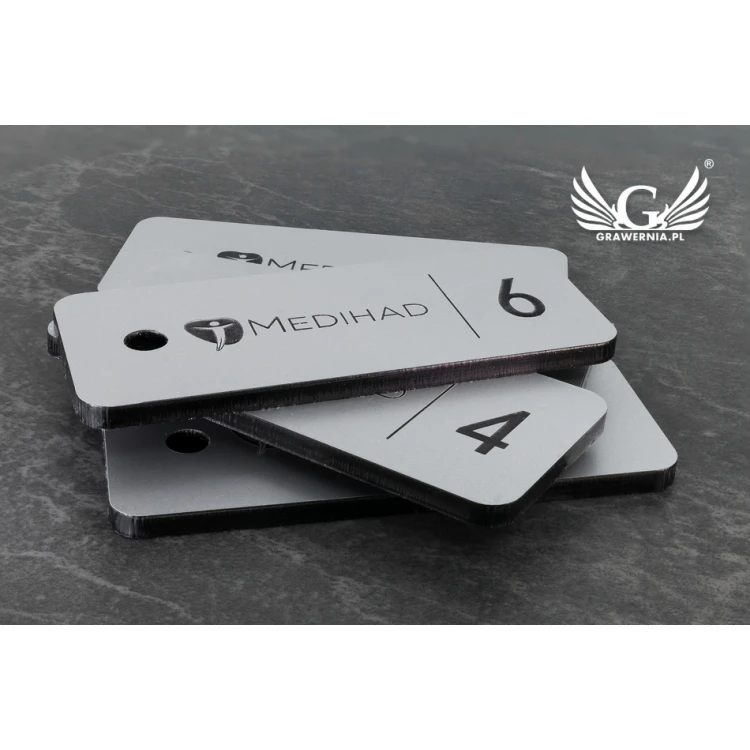 Keychains - TROGIR Matte Silver - 70x30mm