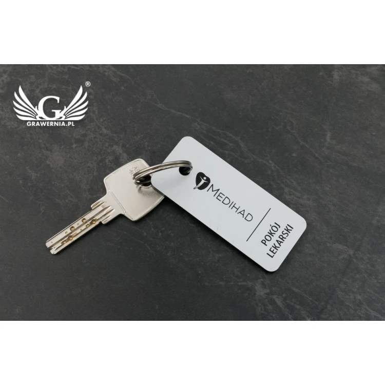Keychains - TROGIR Matte Silver - 70x30mm