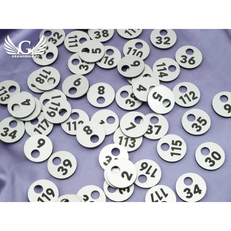 Locker Numbers - GREGOR - Various Colors - 40x40mm - 3mm Thickness