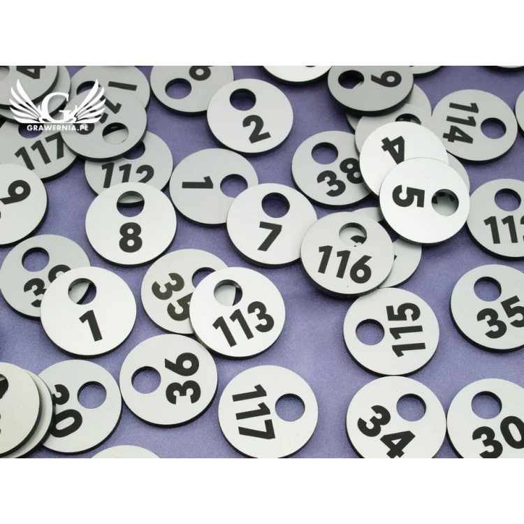 Locker Numbers - GREGOR - Various Colors - 40x40mm - 3mm Thickness