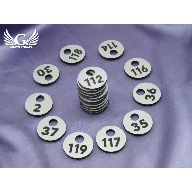 Locker Numbers - GREGOR - Various Colors - 40x40mm - 3mm Thickness