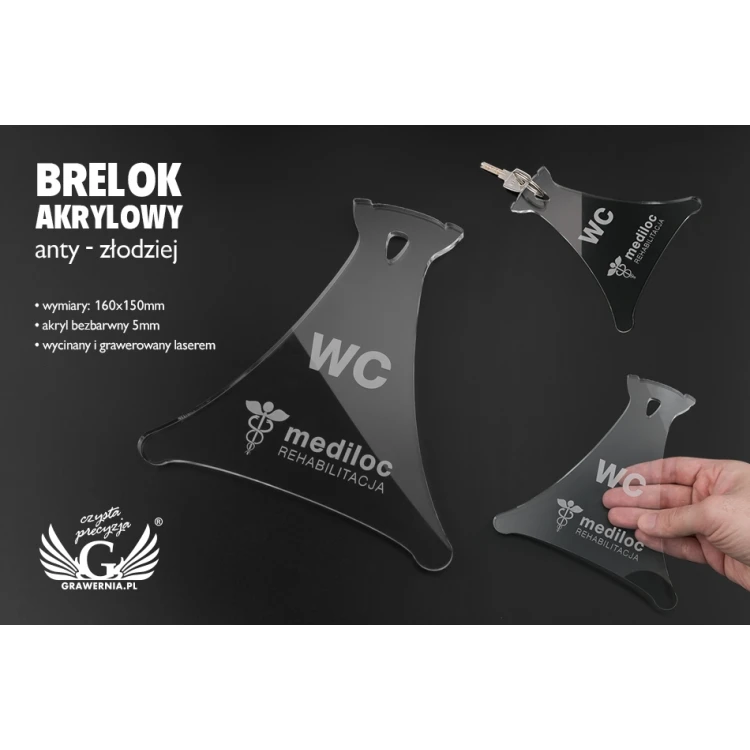 Anti-Theft Acrylic Keychain - BA026