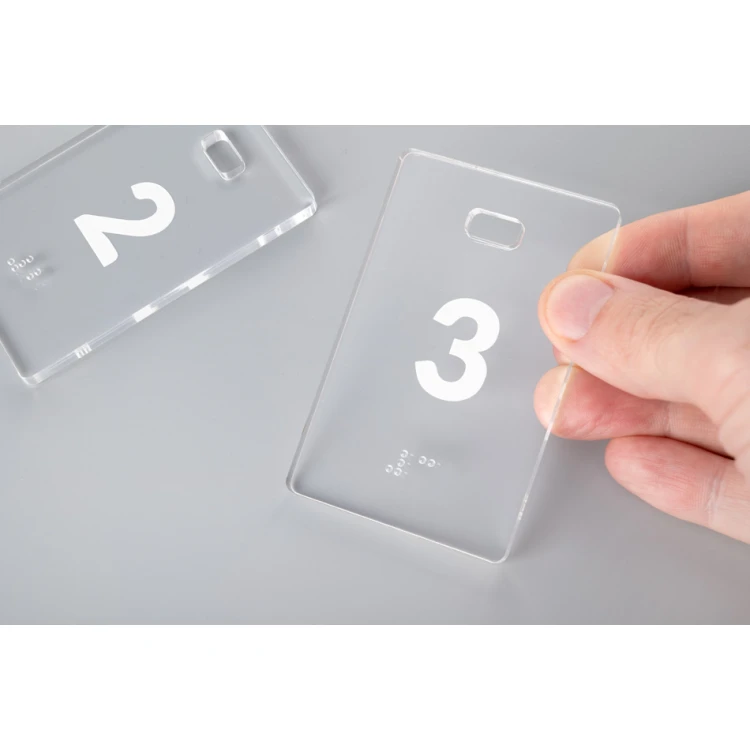 Acrylic Keychain - MALGOSIA with Braille Alphabet - BA029