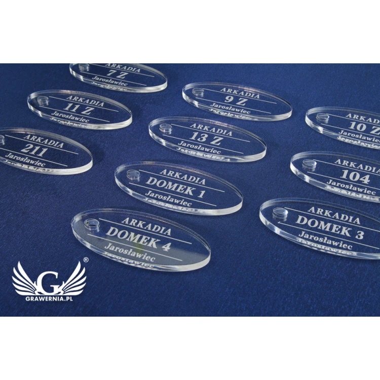 Acrylic Keychain, Oval - UFO - BA005