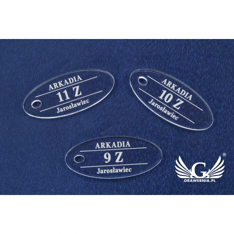 Acrylic Keychain, Oval - UFO - BA005