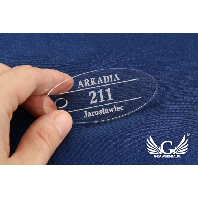 Acrylic Keychain, Oval - UFO - BA005