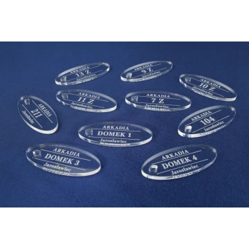 Acrylic Keychain, Oval - UFO - BA005