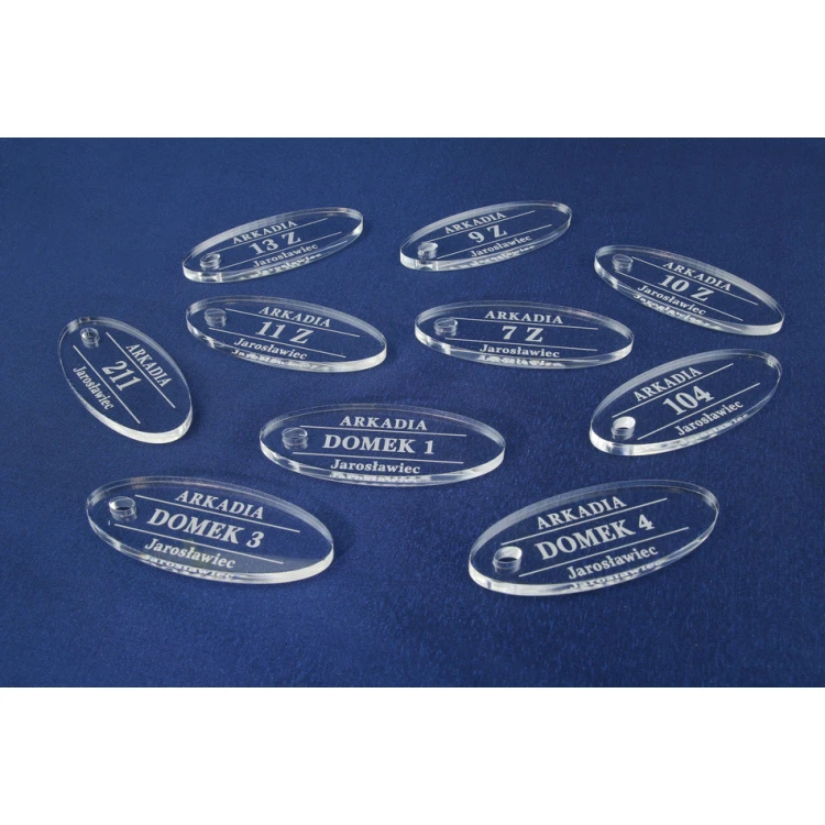 Acrylic Keychain, Oval - UFO - BA005