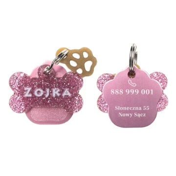 ID Tag - Premium Keyring for Dog and Cat with Your Engraving - BDZ033
