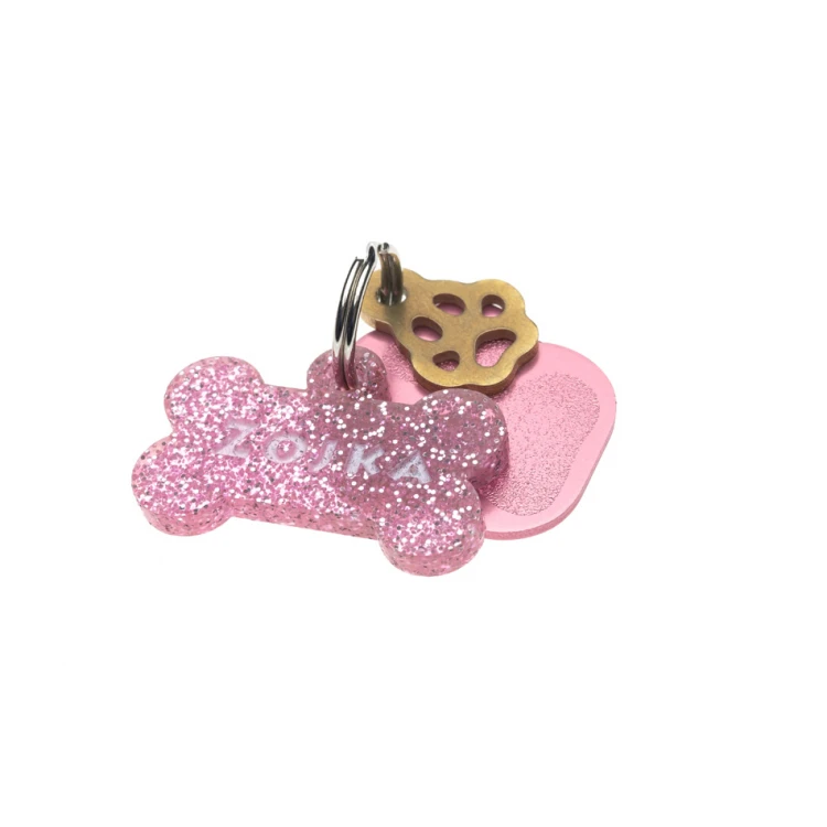 ID Tag - Premium Keyring for Dog and Cat with Your Engraving - BDZ033