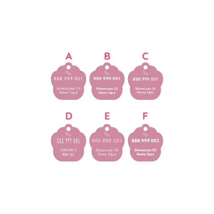 ID Tag - Premium Keyring for Dog and Cat with Your Engraving - BDZ033