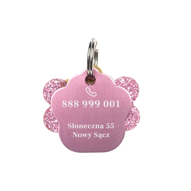 ID Tag - Premium Keyring for Dog and Cat with Your Engraving - BDZ033