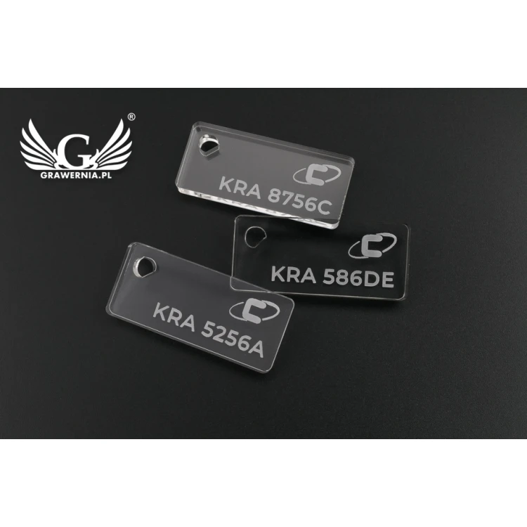 Acrylic Keychain - SPLIT - Vehicle Identifier, License Plate Numbers on Keychains - BA028