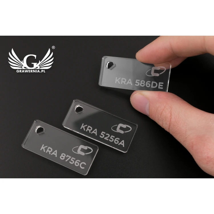 Acrylic Keychain - SPLIT - Vehicle Identifier, License Plate Numbers on Keychains - BA028