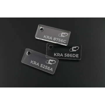 Acrylic Keychain - SPLIT - Vehicle Identifier, License Plate Numbers on Keychains - BA028