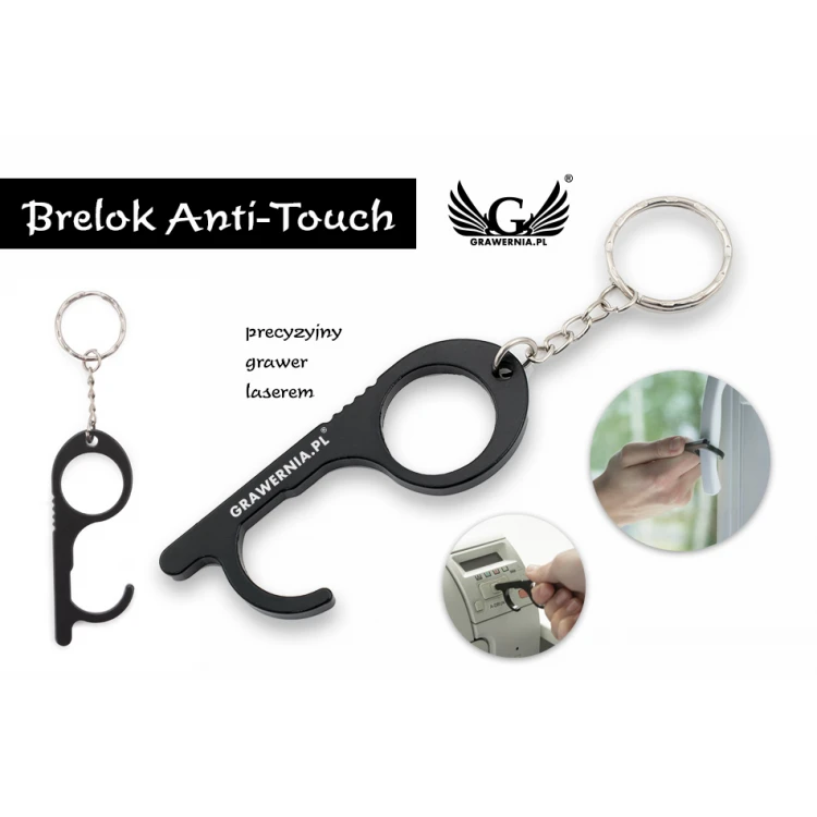 Anti Touch No-touch Keychain with Custom Engraving - BP115