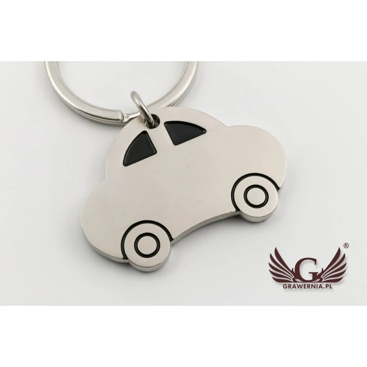 CAR KEYCHAIN - matte metal with any engraving - BP66