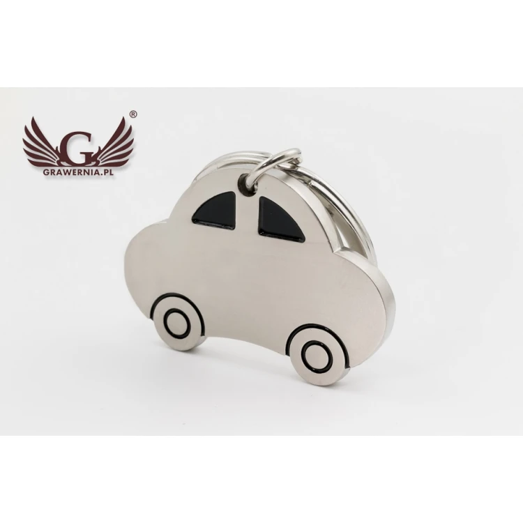 CAR KEYCHAIN - matte metal with any engraving - BP66