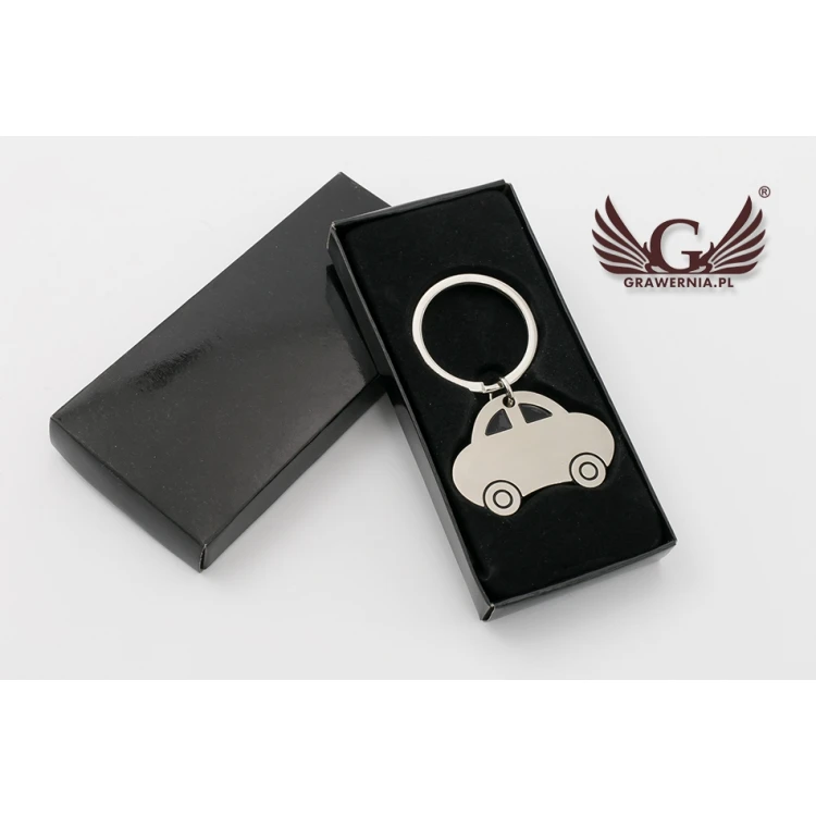 CAR KEYCHAIN - matte metal with any engraving - BP66