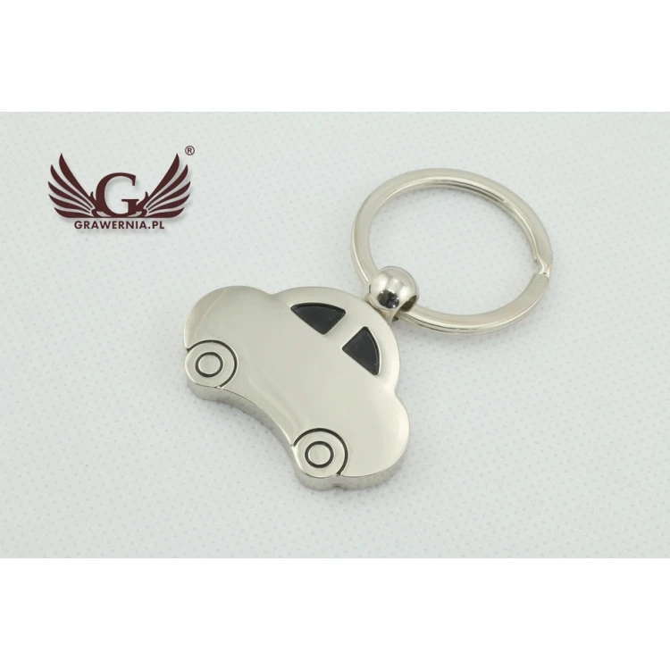 CAR KEYCHAIN - shiny metal with any engraving - BP62