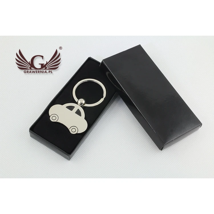 CAR KEYCHAIN - shiny metal with any engraving - BP62