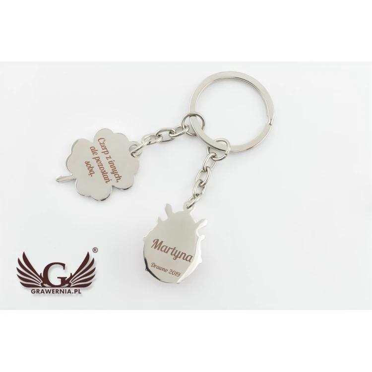 KEYCHAIN Ladybug - with your engraving - BP67
