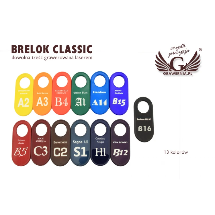 Keychain - CLASSIC - 90x40 mm