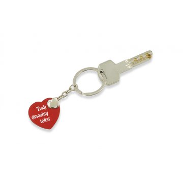 RED HEART KEYCHAIN - with your engraving - BP11