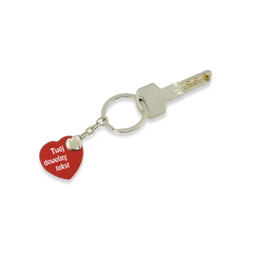 RED HEART KEYCHAIN - with your engraving - BP11