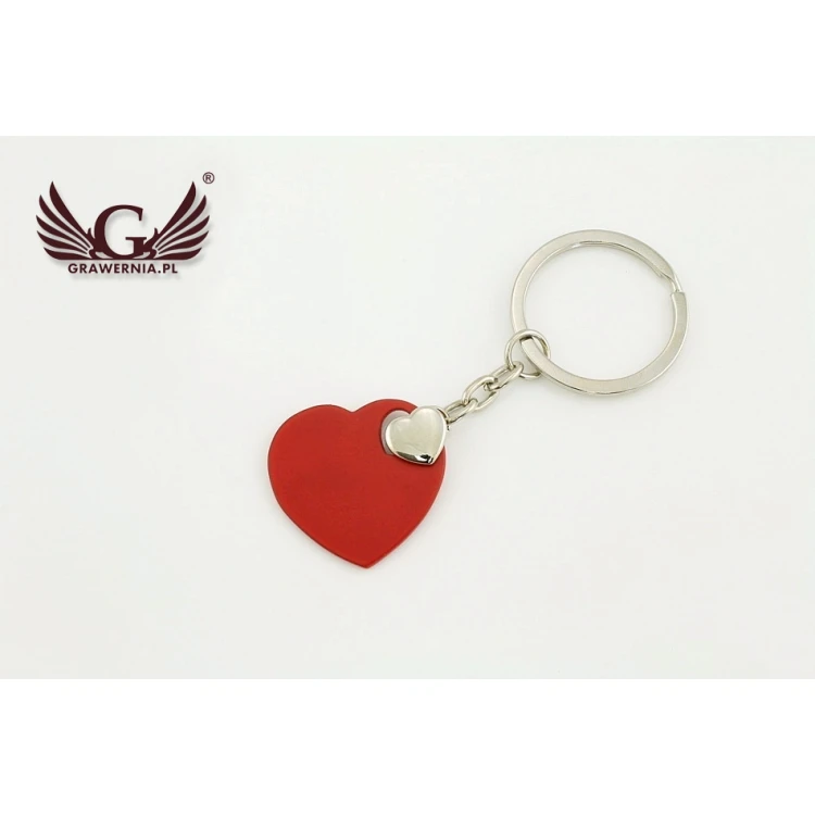 RED HEART KEYCHAIN - with your engraving - BP11