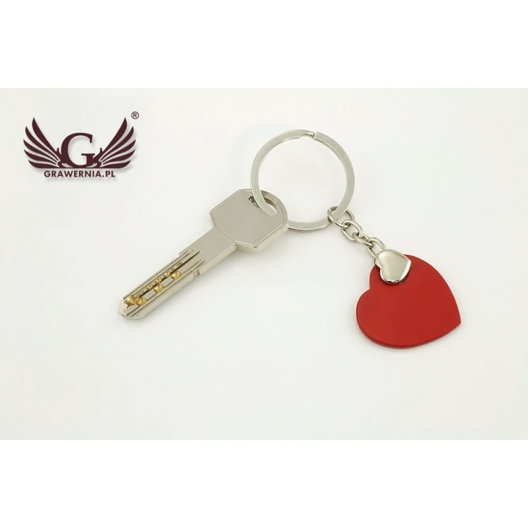 RED HEART KEYCHAIN - with your engraving - BP11