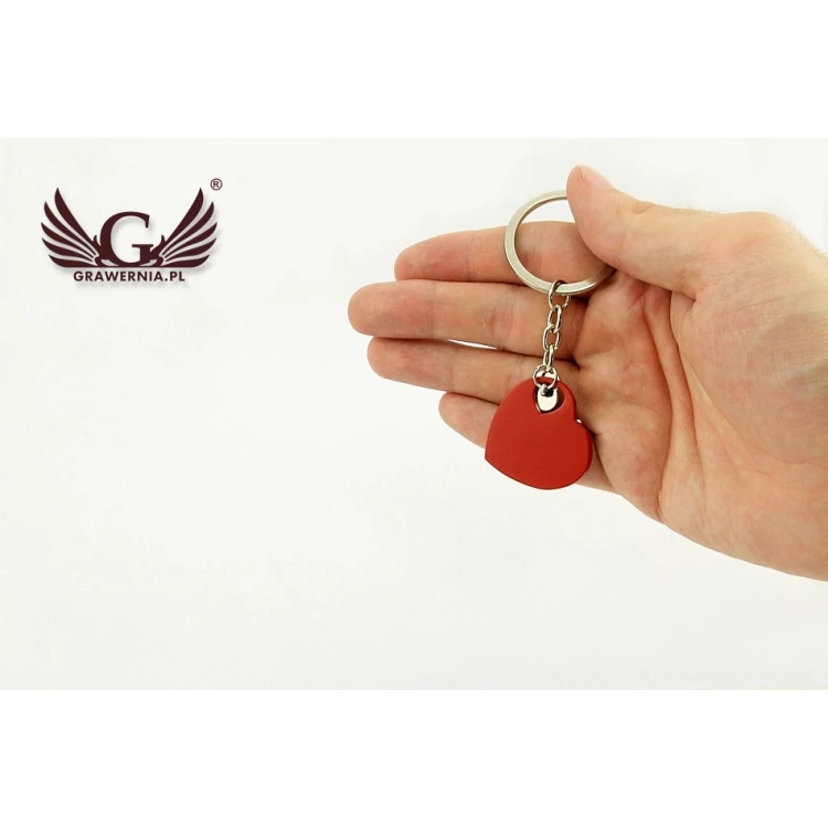 RED HEART KEYCHAIN - with your engraving - BP11