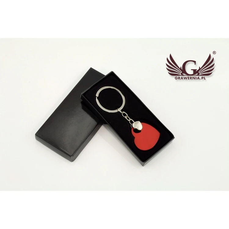 RED HEART KEYCHAIN - with your engraving - BP11